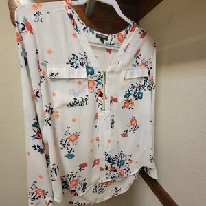 Express medium floral blouse